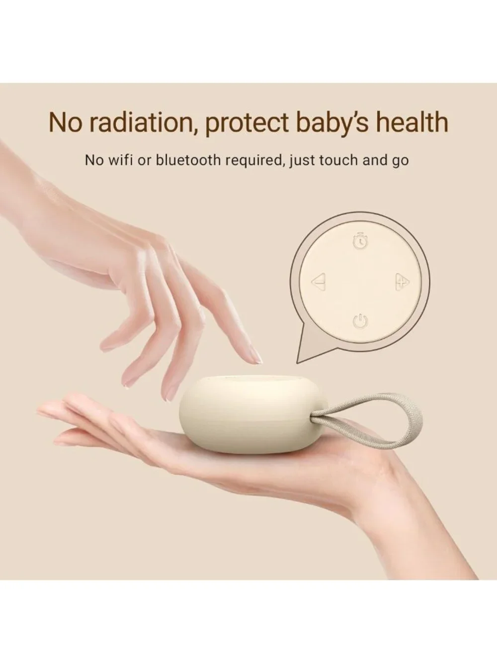 Portable Baby Sound Machine & Essentials for Kids - Soothing Sleep Aid & White